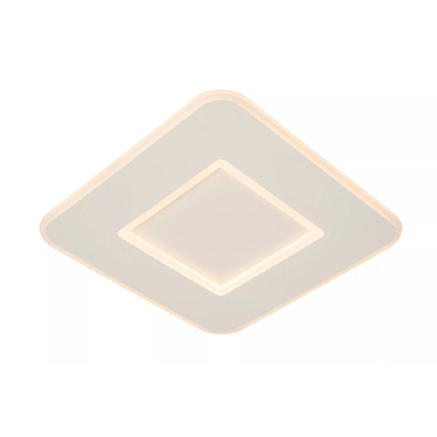 Lucide Axelle - plafondverlichting - 39,4 x 39,4 x 4,6 cm - 24W LED incl. - 3 StepDim - wit