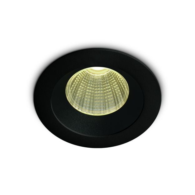 ONE Light 3W Dark Light Range - inbouwspot - Ø  50 mm, Ø 44 mm inbouwmaat - 3W LED incl. - zwart