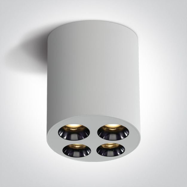 ONE Light Dark Light Ceiling Lights - opbouwspot 4L - Ø 7,2 x 8,3 cm - 10W LED incl. - wit