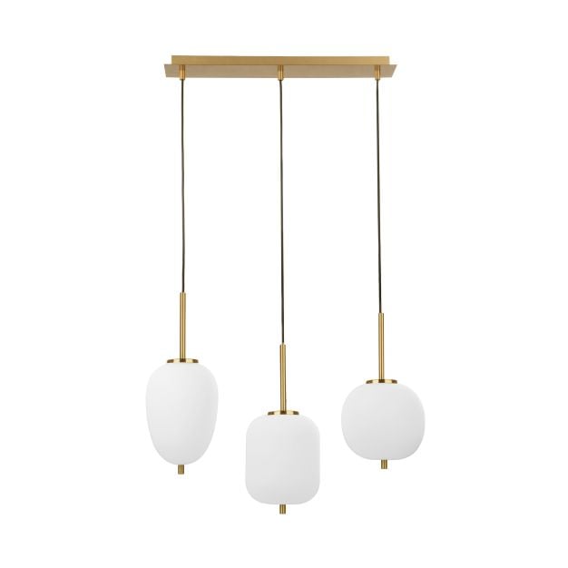 Nova Luce Lato - hanglamp - 53 x 9 x 120 cm - antiek messing