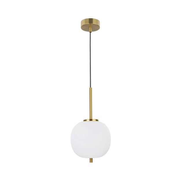 Nova Luce Lato - hanglamp - Ø 18,5 x 120 cm - antiek messing