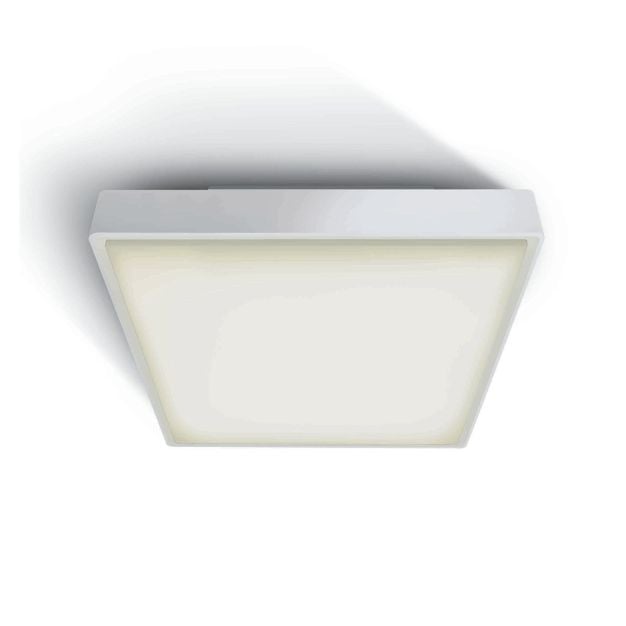 ONE Light LED Plafo Outdoor Square - buiten plafondverlichting - 22,1 x 22,1 x 5,7 cm - 16W LED incl. - IP65 - wit