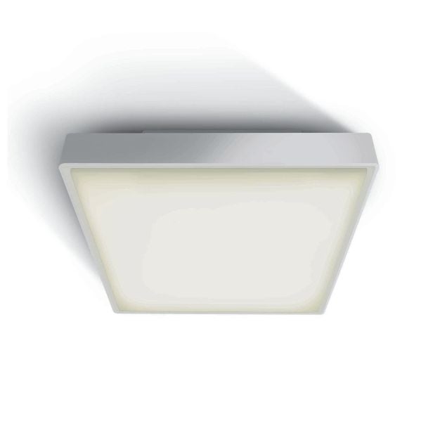 ONE Light E27 Plafo Outdoor Square - buiten plafondverlichting - 22,1 x 22,1 x 9,3 cm - IP65 - wit