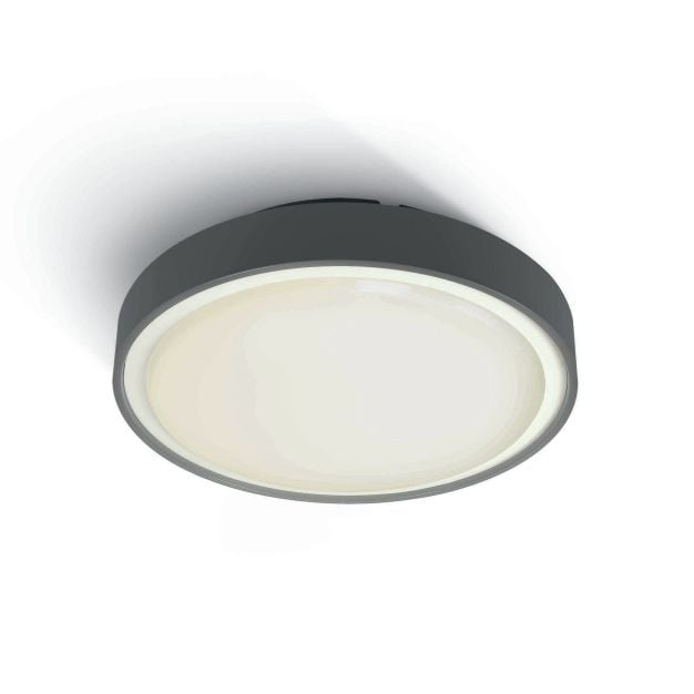 ONE Light E27 Plafo Outdoor - buiten plafondverlichting - Ø 30 x 9,3 cm - IP65 - antraciet