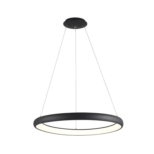 Nova Luce Albi - hanglamp - Ø 81 x 120 cm - 80W LED incl. - zwart