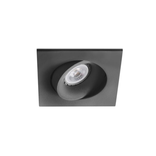 Faro Radon - inbouwspot - 92 x 92 mm, Ø 80 mm inbouwmaat - mat zwart