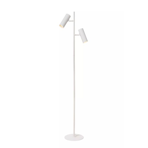 Lucide Clubs - vloerlamp - Ø 22 x 140 cm - wit