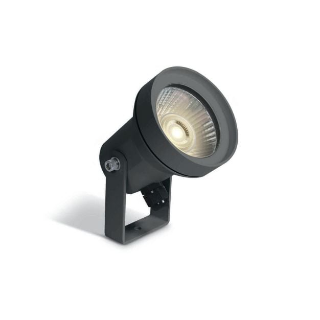 ONE Light GU10 Garden Round - grondspot op piek - Ø 7,5 x 12,5 cm - IP65 - antraciet