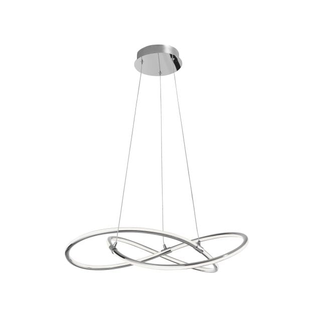 Nova Luce Martino - hanglamp - Ø 60 x 120 cm - 50W LED incl. - chroom