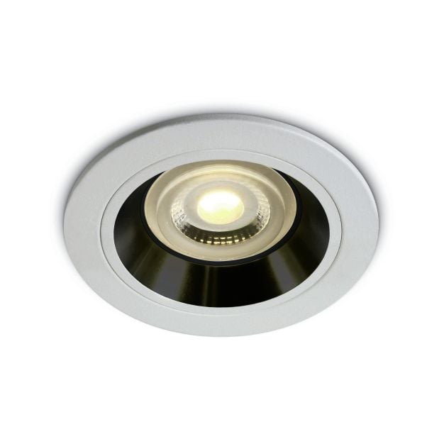 ONE Light Dark Light Dual Ring - inbouwspot - Ø 92 mm, Ø 78 mm inbouwmaat - wit en zwart