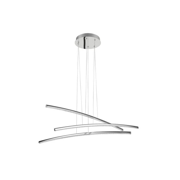 Nova Luce Seville - hanglamp - 90 x 120 cm - 38W LED incl. - chroom