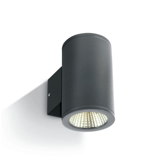 ONE Light Outdoor Wall Cylinders Up & Down Beam - buiten wandverlichting - 8 x 10,6 x 13,8 cm - 2 x 6W LED incl. - IP54 - antraciet