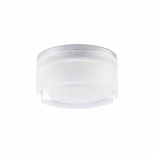 Faro Ebba - plafond/wandverlichting - Ø 7 x 6,5 cm - 4W LED incl. - IP44 - zilver