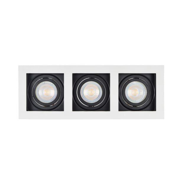 Projectlight Bloq 3 - inbouwspot - 270 x 100 mm, 250 x 92 mm inbouwmaat - wit en zwart