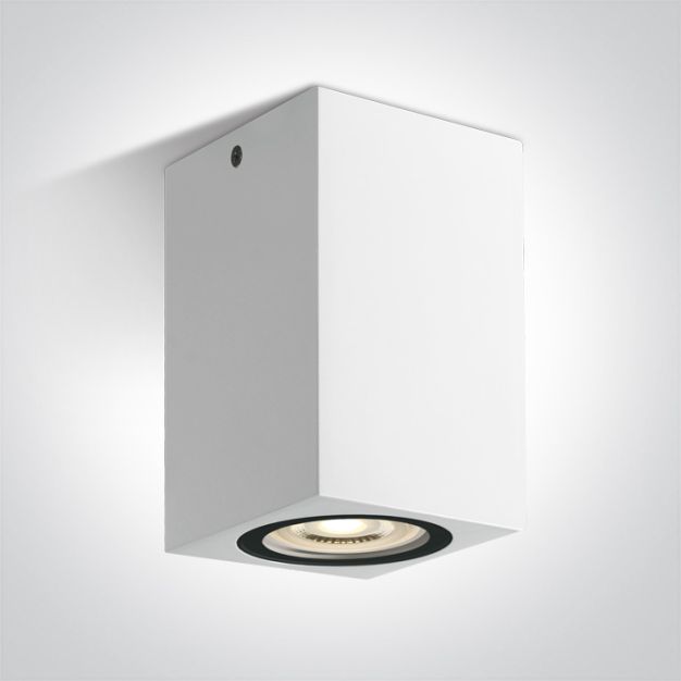 ONE Light GU10 Outdoor Cube Lights - opbouwspot 1L - 6,6 x 6,6 x 11 cm - IP65 - wit