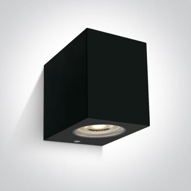 ONE Light GU10 Outdoor Cube Lights - buiten plafond/wandverlichting - 7 x 9 x 9 cm - IP65 - zwart