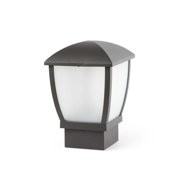 Faro Wilma - sokkellamp - 22,5 x 22,5 x 34 cm - IP44 - donkergrijs