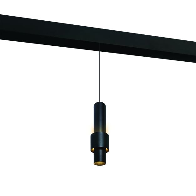 ONE Light magnetisch railsysteem - Cylinder Pendants - Ø 6 x 180 cm - 7W LED incl. - zwart