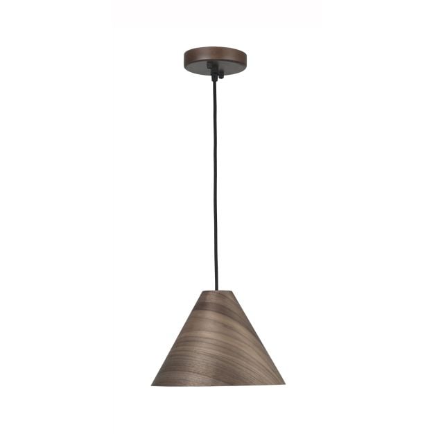 Nova Luce Wera - hanglamp - Ø 25 x 130 cm - donkerbruin