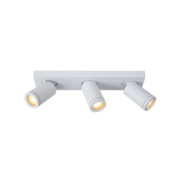 Lucide Taylor - opbouwspot 3L - 38 x 10 x 12,5 cm - 3 x 5W dimbare LED incl. - dim to warm - IP44 - wit