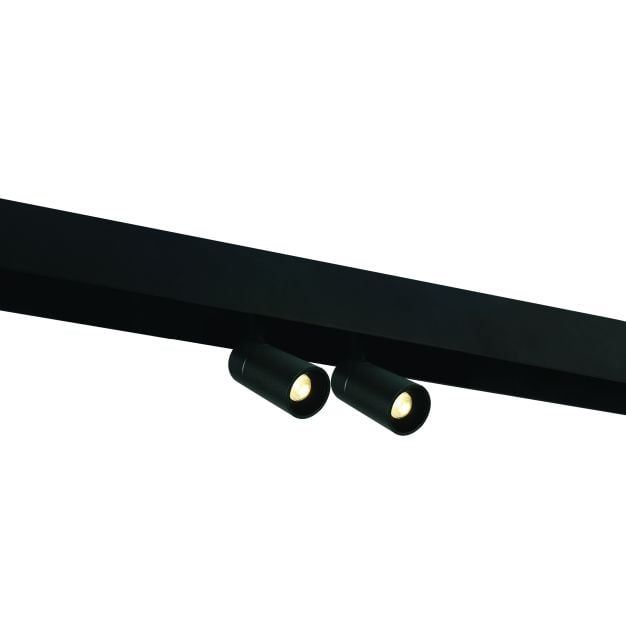 ONE Light magnetisch railsysteem - Track Lights - rail spot - Ø 3,5 x 7,2 cm - 2 x 6W LED incl. - zwart