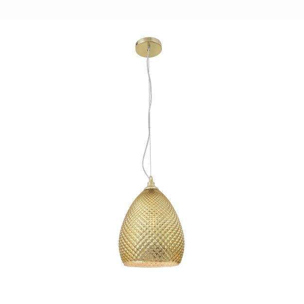 Nova Luce Boho - hanglamp - Ø 24 x 120 cm - antiek messing