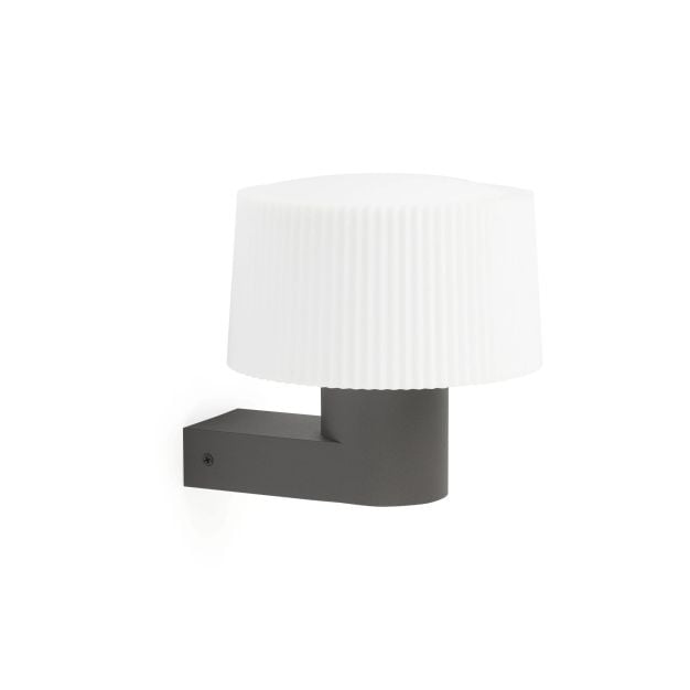 Faro Muffin - wandverlichting - 22 x 24,5 x 23 cm - IP44 - donkergrijs