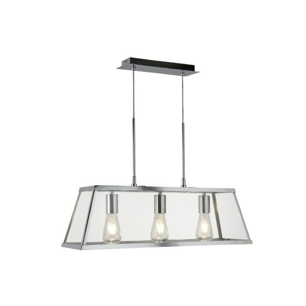 Searchlight Voyager - hanglamp - 65 x 20 x 100 cm - chroom