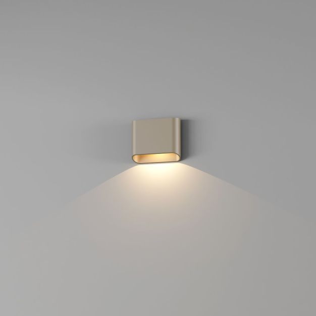 Artdelight Diaz 1L - wandverlichting - 14,5 x 12 x 3,8 cm - 6W LED incl. - IP54 - champagne