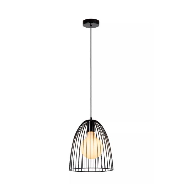 Lucide Macarons - hanglamp - Ø 24,5 x 163 cm - zwart