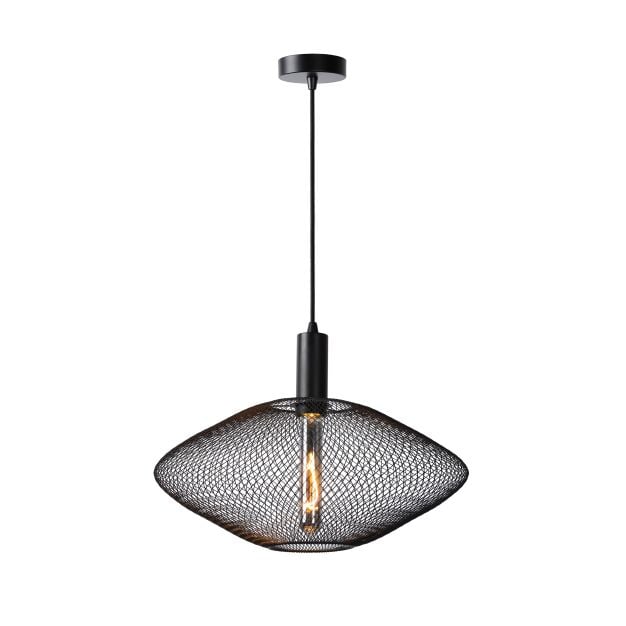 Lucide Mesh - hanglamp - Ø 45 x 135 cm - zwart