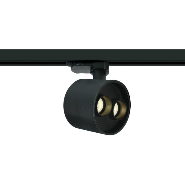 ONE Light Dark Light Tubes - rail spot - 3-fase railsysteem - Ø 9 x 7,3 cm - 12W LED incl. - zwart