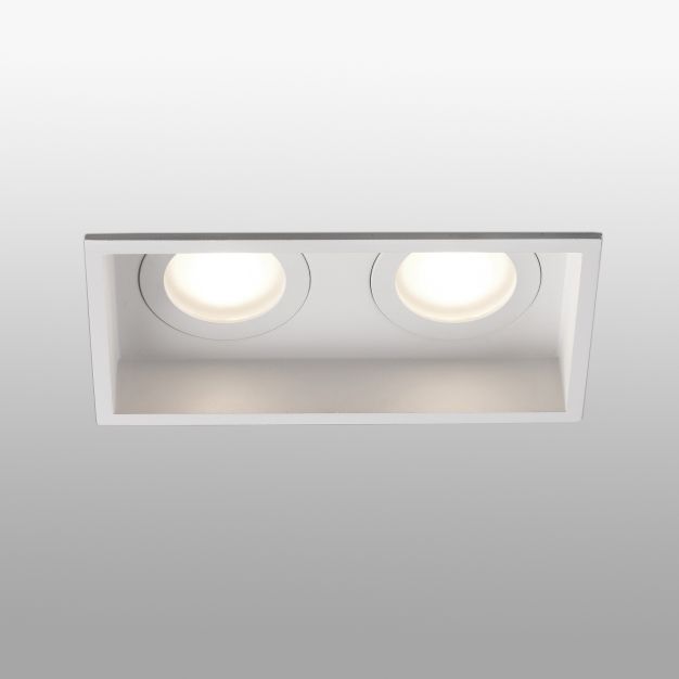 Faro Hyde - inbouwspot - 89 x 89 mm, 165 x 83 mm inbouwmaat - IP44 - mat wit