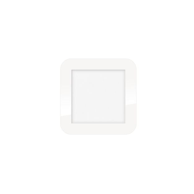 ETH Anne Square - plafondverlichting - 17 x 17 x 2,7 cm - 3 stappen dimbaar - 10W LED incl. - IP44 - wit