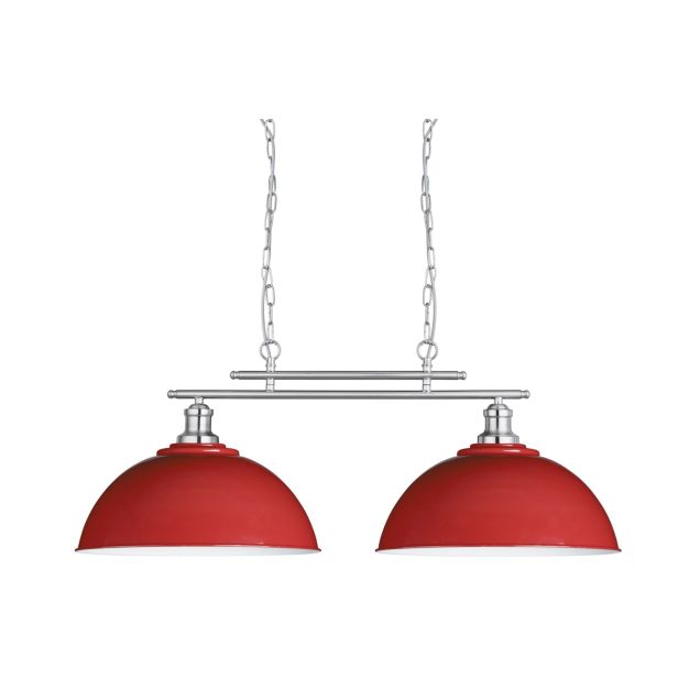 Searchlight Fusion - hanglamp - 82 x 34 x 88 cm - glanzend rood