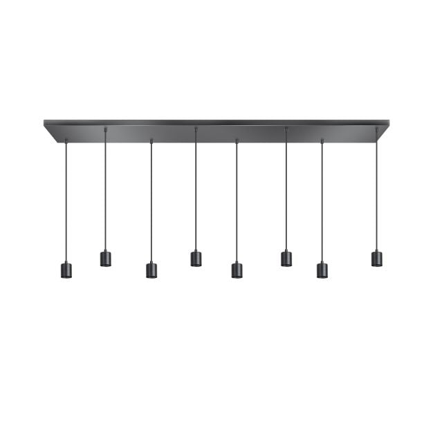 ETH Origin - hanglamp zonder glas - 160 x 30 x 200 cm - zwart