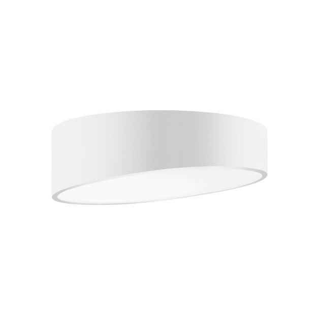 Nova Luce Maggio - plafondverlichting - Ø 40 x 12 cm - 30W LED incl. - zandwit en mat wit