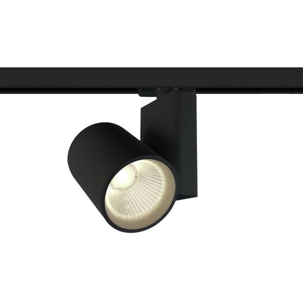 ONE Light COB Track Spot - rail spot met COB LED - 3-fase railsysteem - Ø 10 x 14 cm - 42W LED incl. - zwart - warm witte lichtkleur