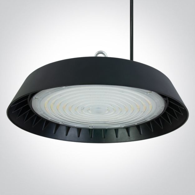 ONE Light Industrial LED UFO - buiten hanglamp - Ø 35 x 17,7 cm - 200W LED incl. - IP65 - zwart - instelbare lichtkleur