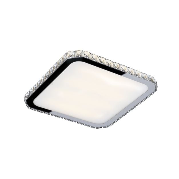 Maxlight Prezzio - plafondverlichting - Ø 44 x 8 cm - 24W LED incl. - chroom