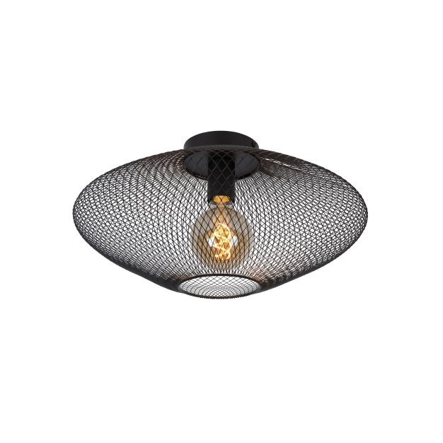 Lucide Mesh - plafondverlichting - Ø 45 x 24 cm - zwart