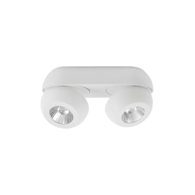 Nova Luce Gon - opbouwspot 2L - 25 x 11 x 9 cm - 2 x 5W LED incl. - zandwit