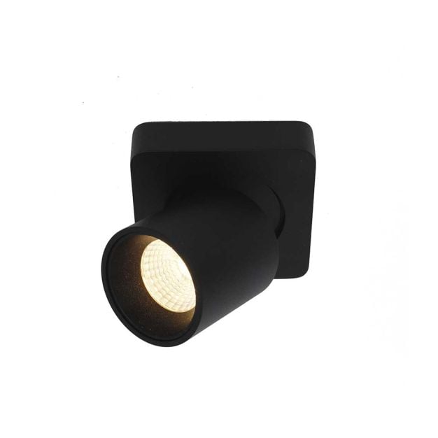 Artdelight Laguna - opbouwspot 1L - 10 x 10 x 9,5 cm - 6W dimbare LED incl. - zwart