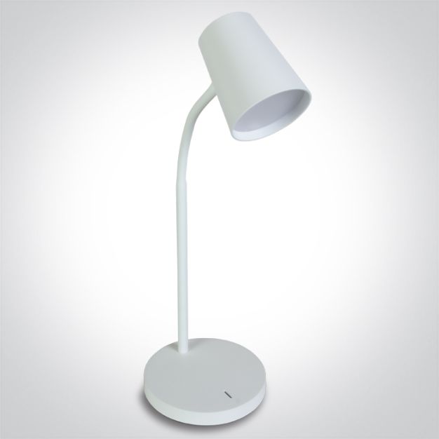 ONE Light Reading LED Lamps - bureaulamp - Ø 7,3 x 40 cm - 3 stappen dimbaar - 5W LED incl. - wit