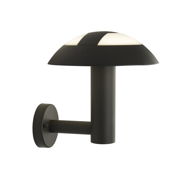 Searchlight Mushroom - buiten wandverlichting - 17 x 30 cm - 15W LED incl. - IP44 - donkergrijs