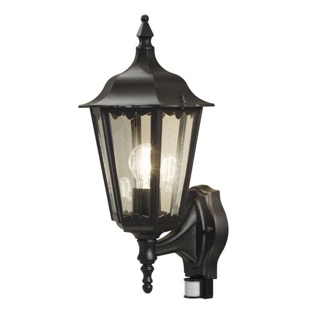 Konstsmide Firenze Up - wandverlichting met sensor- 29 x 48 x 22 cm - IP44 - zwart