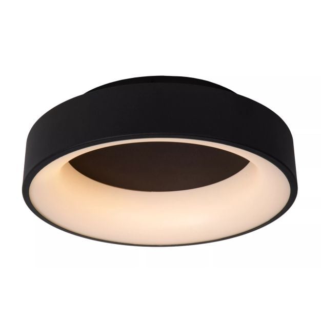 Lucide Mirage - plafondlamp - Ø 38 x 11,5 cm - 22W dimbare LED incl. - zwart