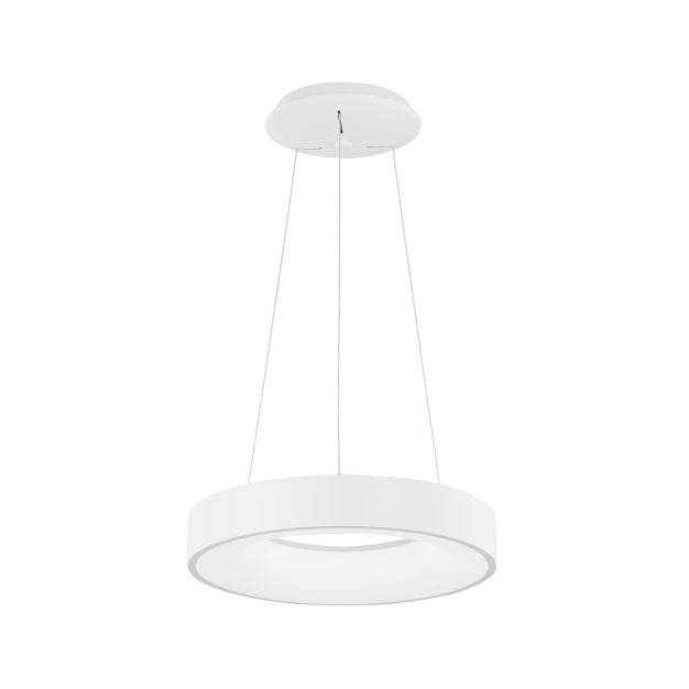 Nova Luce Rando Thin - hanglamp - Ø 38 x 120 cm - 30W dimbare LED incl. - zandwit