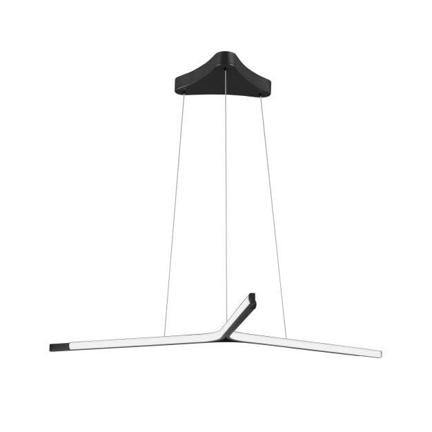 Nova Luce Oderick - hanglamp - Ø 101,6 x 182 cm - 45W LED incl. - zand zwart