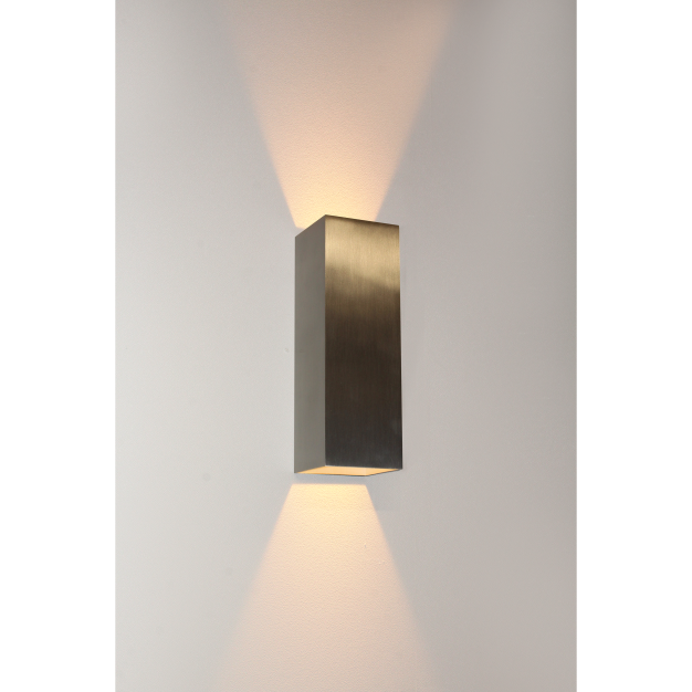 Artdelight Vegas - buiten wandverlichting - 8 x 8 x 25 cm - 2 x 4W dimbare LED incl. - IP65 - aluminium